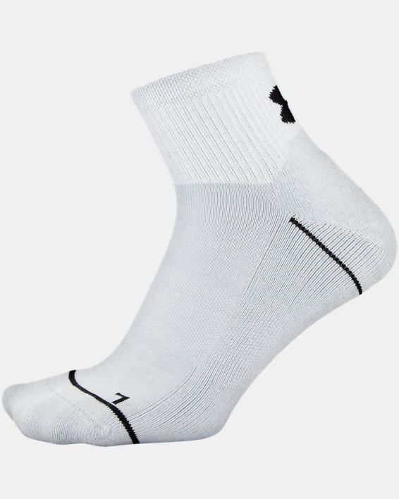 Men's UA Phenom Quarter – 3-Pack Socks, Black, pdpMainDesktop image number 7